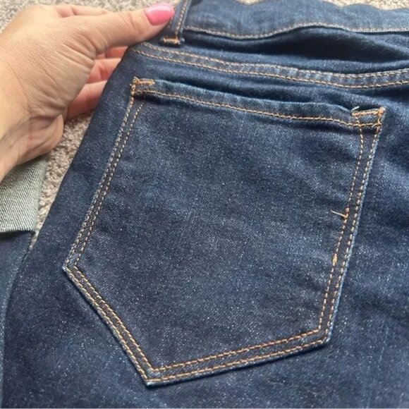BLUENOTES jeans, size 27 on tag, darker blue, rolled up ankle cuff. Zipper front - Picture 5 of 7
